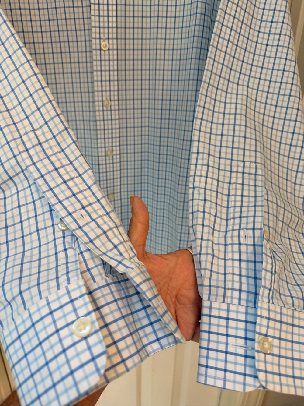 Vineyard Vines Men’s Classic Fit Whale Button Down Shirt Plaid, White Blue, Sz M - Picture 5 of 12